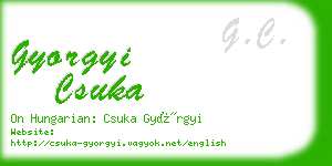 gyorgyi csuka business card